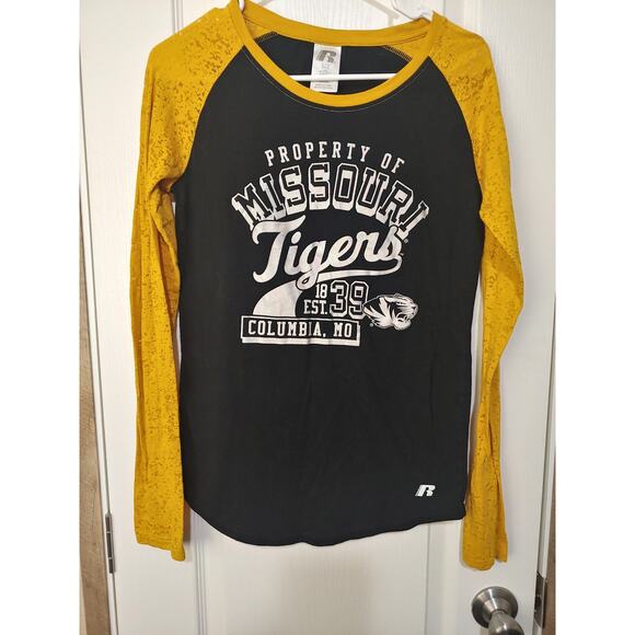 Womens Long Sleeve Russell Mo Tigers T sx Lg11/13 - Picture 1 of 2